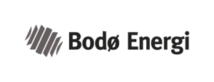 Bodø Energi logo i gråtone